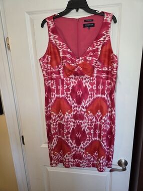Jones New York Signature Women Shift Sleeveless Colorful Cotton Dress SZ 16W NWT